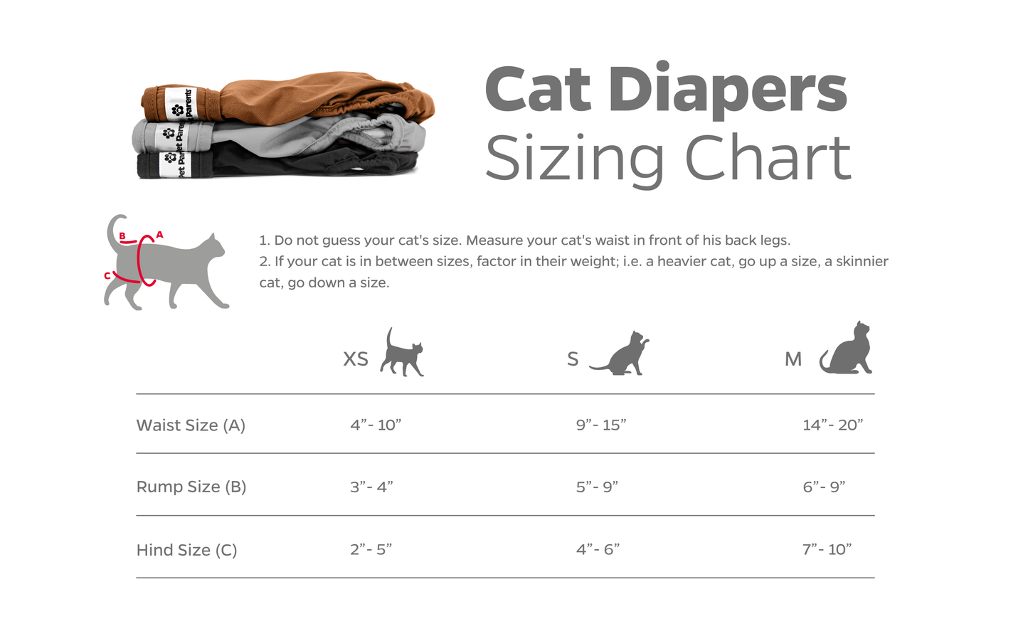 Cat Diapers (3-Pack)