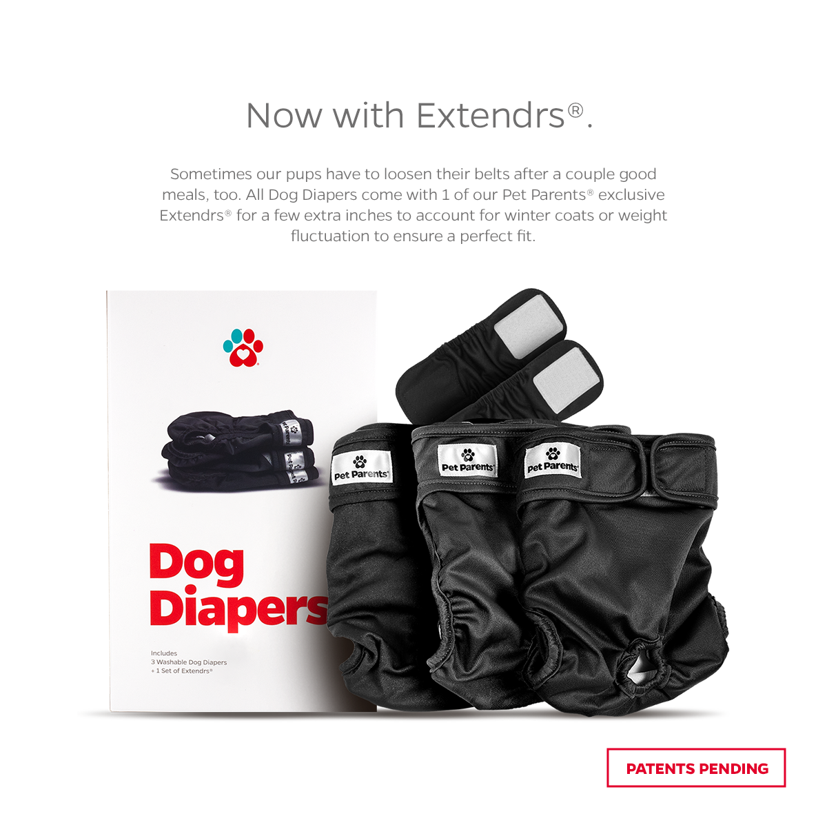 Dog Diapers (3-Pack) + Extendrs®